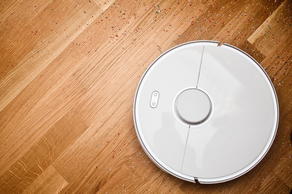 Vacuum cleaner on hardwood floor