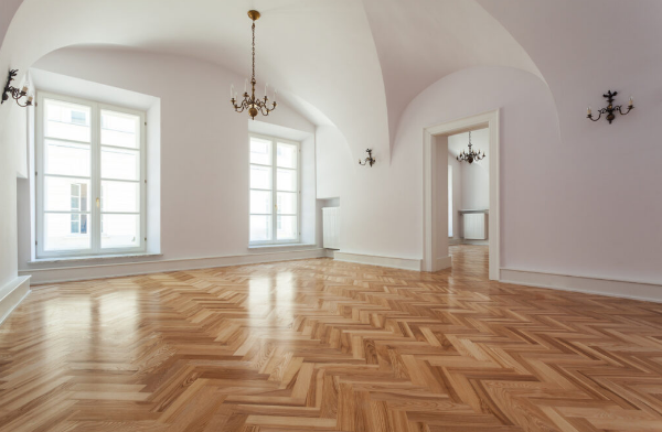 Beautifully refinished wood floor