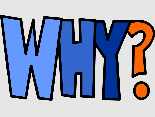 Stylish word "WHY" — highlighting reasons to seal your concrete basement floor.