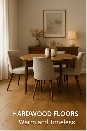 Hardwood flooring creating a warm and timeless vibe