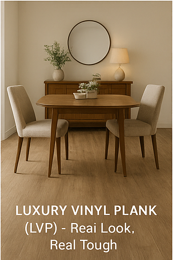 Luxury vinyl plank brings the beauty of hardwood but the toughness of vinyl