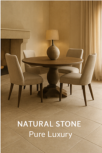 Marble, travertine, slate—each stone has its own charm.