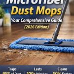 Microfiber dust mop cleaning hardwood floor showing dust removal and efficiency